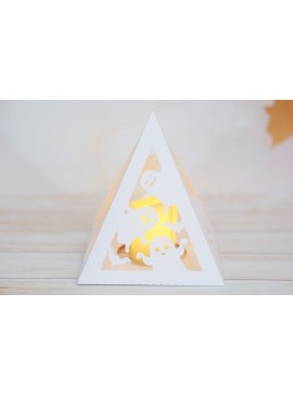 Σετ των 2 Intra απο ξύλο plywood 3mm-4mm πάχος - Halloween Ghosts Lantern  Δίασταση 15x15 cm INTRAFABR-77472236