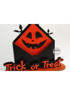 Σετ των 2 Intra απο ξύλο plywood 3mm-4mm πάχος -  κοπής με λέιζερ καλάθι δώρων αποκριών Δίασταση 7x25 cm INTRAFABR-33071514