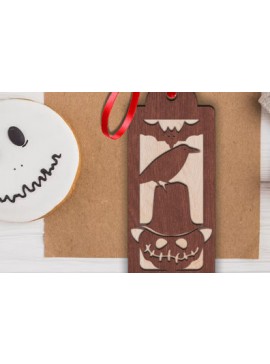 Σετ των 2 Intra απο ξύλο plywood 3mm-4mm πάχος - Ετικέτα δώρου για το Halloween Cut Laser  Δίασταση 15x15 cm INTRAFABR-79501661