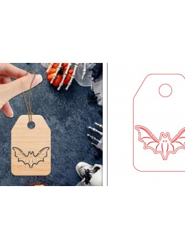 Σετ των 2 Intra απο ξύλο plywood 3mm-4mm πάχος - Ετικέτες δώρου αποκριών  | Ετικέτες  Δίασταση 15x15 cm INTRAFABR-103067887