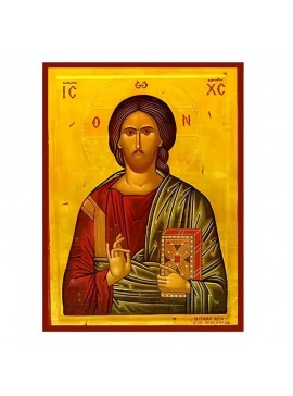 Σετ των 2 Εικόνα Ορθοδοξίας με περίγραμμα χρυσό σε ξύλο Φλαμουρίας  με  βάση Εικόνα Χριστός Ευλογών Χειροποίητη Ελληνορθόδοξη , Κρεμαστή πλάκα βυζαντινής τέχνης, χριστιανική τέχνη Διάσταση 10x7 cm (3,9 x 2,8 ίντσες) INTRAEK-670775