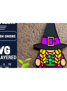 Σετ των 3 Intra απο ξύλο plywood 3mm-4mm πάχος - Halloween Gnome 3D  Papercut Δίασταση 1500x1500 cm INTRAFABR-76247081