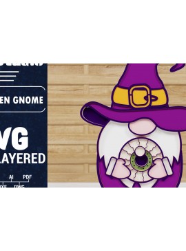 Σετ των 2 Intra απο ξύλο plywood 3mm-4mm πάχος - Halloween Gnome 3D  Papercut Δίασταση 1500x1500 cm INTRAFABR-76397647