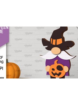 Σετ των 2 Intra απο ξύλο plywood 3mm-4mm πάχος - Διακόσμηση Halloween Gnome Laser Cut Δίασταση 15x15 cm INTRAFABR-104686198