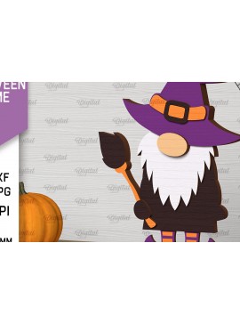 Σετ των 2 Intra απο ξύλο plywood 3mm-4mm πάχος - Διακόσμηση Halloween Gnome Laser Cut Δίασταση 15x15 cm INTRAFABR-104686239