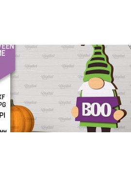 Σετ των 2 Intra απο ξύλο plywood 3mm-4mm πάχος - Διακόσμηση Halloween Gnome Laser Cut Δίασταση 15x15 cm INTRAFABR-104686341