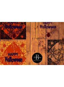 Σετ των 2 Intra απο ξύλο plywood 3mm-4mm πάχος - Ευχετήρια κάρτα αποκοπής αποκριών Δίασταση 15x15 cm INTRAFABR-80320236