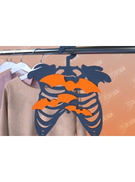 Σετ των 2 Intra απο ξύλο plywood 3mm-4mm πάχος - Κρεμάστρες αποκριών | Οστά |  CNC Δίασταση 15x15 cm INTRAFABR-102792332