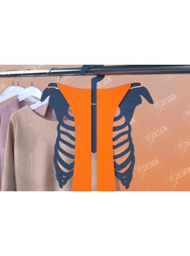 Σετ των 2 Intra απο ξύλο plywood 3mm-4mm πάχος - Κρεμάστρες αποκριών | Οστά |  CNC Δίασταση 15x15 cm INTRAFABR-102792543