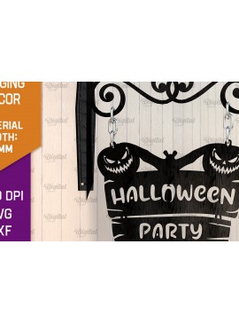 Σετ των 2 Intra απο ξύλο plywood 3mm-4mm πάχος - Κρεμαστό ντεκόρ Halloween Κόψιμο με λέιζερ Δίασταση 15x15 cm INTRAFABR-105131694