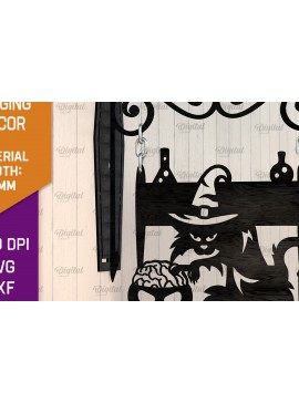 Σετ των 2 Intra απο ξύλο plywood 3mm-4mm πάχος - Κρεμαστό ντεκόρ Halloween Κόψιμο με λέιζερ Δίασταση 15x15 cm INTRAFABR-105131778