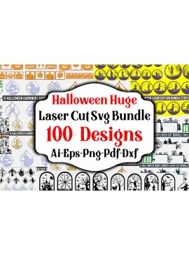 Σετ των 3 Intra απο ξύλο plywood 3mm-4mm πάχος - Δέσμη  για Halloween Huge Laser Cut Δίασταση 3x3 cm INTRAFABR-80239237