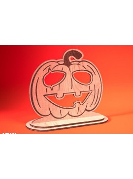 Σετ των 2 Intra απο ξύλο plywood 3mm-4mm πάχος - Halloween Jack O Lantern Decor Cut Laser Δίασταση 15x15 cm INTRAFABR-75901337