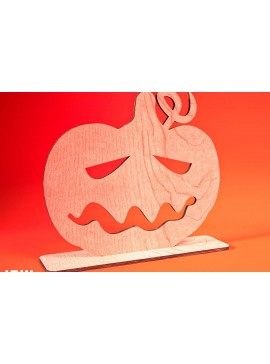 Σετ των 2 Intra απο ξύλο plywood 3mm-4mm πάχος - Halloween Jack O Lantern Decor Cut Laser Δίασταση 15x15 cm INTRAFABR-74276356
