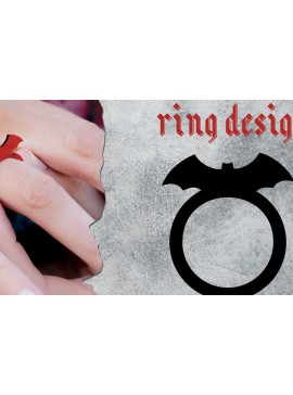 Σετ των 2 Intra απο ξύλο plywood 3mm-4mm πάχος - Halloween κοσμήματα Lasercut. Δαχτυλίδι νυχτερίδας  Δίασταση 15x15 cm INTRAFABR-79137322