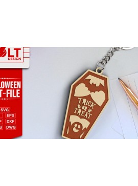 Σετ των 2 Intra απο ξύλο plywood 3mm-4mm πάχος -  κοπής λέιζερ για Halloween Key Chain Δίασταση 20x25 cm INTRAFABR-101205182