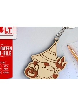 Σετ των 2 Intra απο ξύλο plywood 3mm-4mm πάχος -  κοπής λέιζερ για Halloween Key Chain Δίασταση 20x25 cm INTRAFABR-101205386