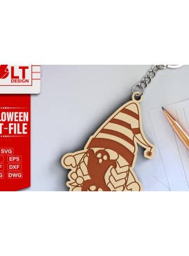 Σετ των 2 Intra απο ξύλο plywood 3mm-4mm πάχος -  κοπής λέιζερ για Halloween Key Chain Δίασταση 20x25 cm INTRAFABR-101205439