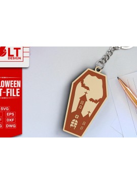 Σετ των 3 Intra απο ξύλο plywood 3mm-4mm πάχος -  κοπής λέιζερ για Halloween Key Chain Δίασταση 20x25 cm INTRAFABR-101204920