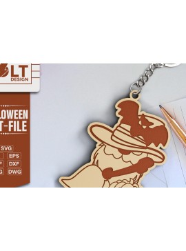 Σετ των 2 Intra απο ξύλο plywood 3mm-4mm πάχος -  κοπής λέιζερ για Halloween Key Chain Δίασταση 20x25 cm INTRAFABR-101136949