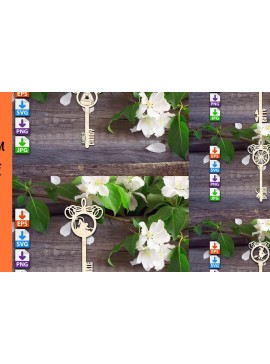 Σετ των 2 Intra απο ξύλο plywood 3mm-4mm πάχος - Halloween Key Mini Bundle 5 Keys Δίασταση 15x15 cm INTRAFABR-41234457