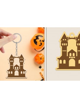 Σετ των 3 Intra απο ξύλο plywood 3mm-4mm πάχος - Αποκριάτικο μπρελόκ με λέιζερ Δίασταση 4x4 cm INTRAFABR-102835153