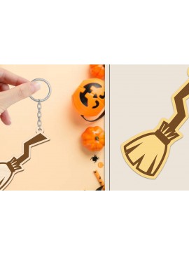 Σετ των 3 Intra απο ξύλο plywood 3mm-4mm πάχος - Αποκριάτικο μπρελόκ με λέιζερ Δίασταση 4x4 cm INTRAFABR-102835433