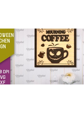 Σετ των 2 Intra απο ξύλο plywood 3mm-4mm πάχος - Σχέδιο κοπής με λέιζερ πινακίδα αποκριών κουζίνας Δίασταση 15x15 cm INTRAFABR-105066319