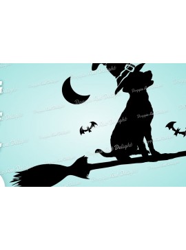 Σετ των 2 Intra απο ξύλο plywood 3mm-4mm πάχος - Halloween Labrador Puppy Spooky Dog  Δίασταση 15x15 cm INTRAFABR-77779053