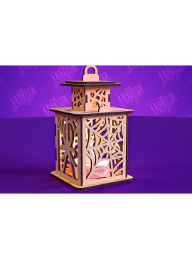 Σετ των 2 Intra απο ξύλο plywood 3mm-4mm πάχος - Φανάρι αποκριών | Πρότυπο τρισδιάστατου φαναριού Δίασταση 15x15 cm INTRAFABR-102241728