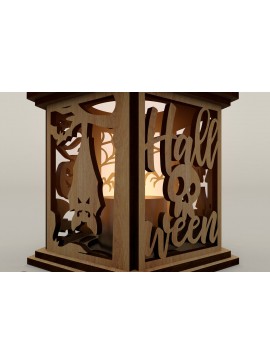 Σετ των 3 Intra απο ξύλο plywood 3mm-4mm πάχος - Τρομακτικό πρότυπο φαναριών αποκριών Δίασταση 4x4 cm INTRAFABR-107760980