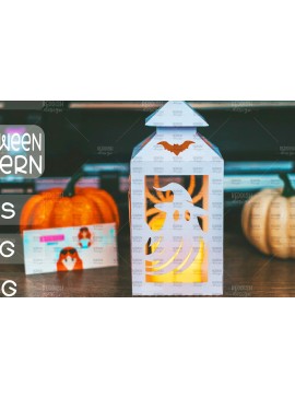 Σετ των 3 Intra απο ξύλο plywood 3mm-4mm πάχος - Halloween Lantern , Halloween Decor Δίασταση 15x15 cm INTRAFABR-104610249