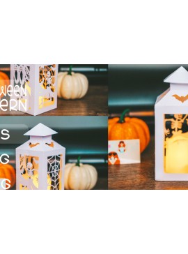 Σετ των 2 Intra απο ξύλο plywood 3mm-4mm πάχος - Halloween Lantern , Halloween Decor Δίασταση 15x15 cm INTRAFABR-104610316