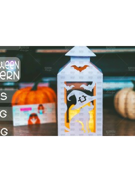 Σετ των 3 Intra απο ξύλο plywood 3mm-4mm πάχος - Halloween Lantern , Halloween Decor Δίασταση 15x15 cm INTRAFABR-104607691