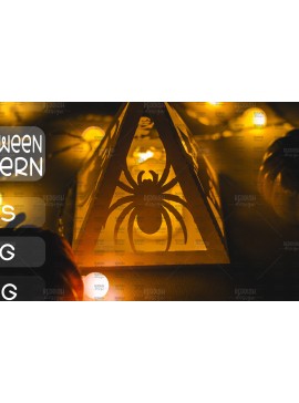 Σετ των 2 Intra απο ξύλο plywood 3mm-4mm πάχος - Halloween Lantern , Halloween Decor Δίασταση 15x15 cm INTRAFABR-104744941