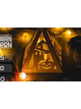 Σετ των 2 Intra απο ξύλο plywood 3mm-4mm πάχος - Halloween Lantern , Halloween Decor Δίασταση 15x15 cm INTRAFABR-104745117