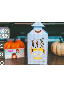 Σετ των 2 Intra απο ξύλο plywood 3mm-4mm πάχος - Halloween Lantern , Halloween Decor Δίασταση 15x15 cm INTRAFABR-104609951