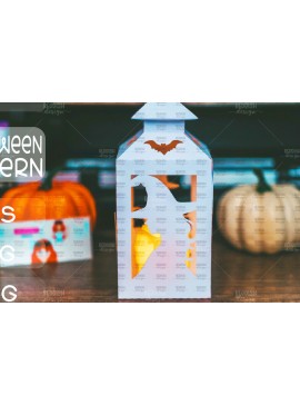 Σετ των 2 Intra απο ξύλο plywood 3mm-4mm πάχος - Halloween Lantern , Halloween Decor Δίασταση 15x15 cm INTRAFABR-104607649