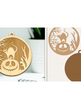 Σετ των 3 Intra απο ξύλο plywood 3mm-4mm πάχος - Στολίδι για αποκριάτικο λέιζερ  Δίασταση 6x6 cm INTRAFABR-102385517