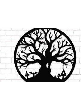 Σετ των 2 Intra απο ξύλο plywood 3mm-4mm πάχος - Halloween Laser Cut Decor Wall  Δίασταση 15x15 cm INTRAFABR-124873969