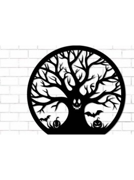 Σετ των 2 Intra απο ξύλο plywood 3mm-4mm πάχος - Halloween Laser Cut Decor Wall  Δίασταση 15x15 cm INTRAFABR-124874488