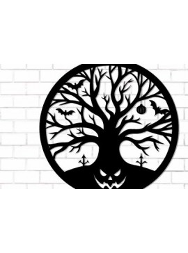 Σετ των 2 Intra απο ξύλο plywood 3mm-4mm πάχος - Halloween Laser Cut Decor Wall  Δίασταση 15x15 cm INTRAFABR-124874520