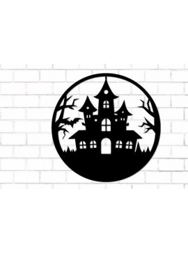 Σετ των 2 Intra απο ξύλο plywood 3mm-4mm πάχος - Halloween Laser Cut Decor Wall  Δίασταση 15x15 cm INTRAFABR-124873162