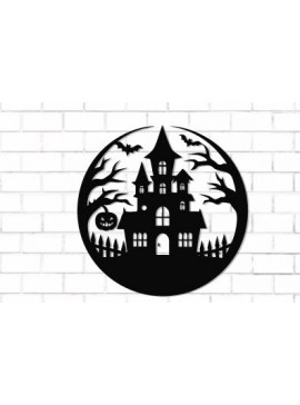 Σετ των 2 Intra απο ξύλο plywood 3mm-4mm πάχος - Halloween Laser Cut Decor Wall  Δίασταση 15x15 cm INTRAFABR-124873281