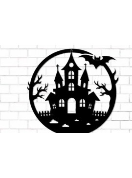 Σετ των 2 Intra απο ξύλο plywood 3mm-4mm πάχος - Halloween Laser Cut Decor Wall  Δίασταση 15x15 cm INTRAFABR-124873366