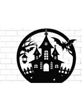 Σετ των 2 Intra απο ξύλο plywood 3mm-4mm πάχος - Halloween Laser Cut Decor Wall  Δίασταση 15x15 cm INTRAFABR-124873721