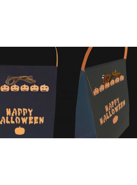 Σετ των 2 Intra απο ξύλο plywood 3mm-4mm πάχος - Κουτί σε στυλ αποκριάτικου γεύματος-τσάντας Δίασταση 15x15 cm INTRAFABR-35591666