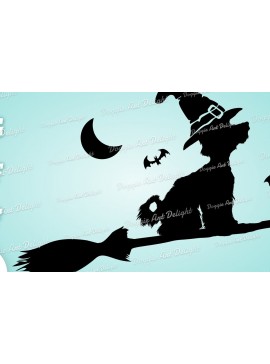 Σετ των 2 Intra απο ξύλο plywood 3mm-4mm πάχος - Halloween Maltipoo Spooky Dog  Png Δίασταση 15x15 cm INTRAFABR-77796587