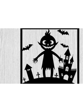 Intra απο ξύλο plywood 3mm-4mm πάχος - Αρχεία αποκοπής με λέιζερ Halloween Metal Sing  Δίασταση 40x50 cm INTRAFABR-101125594