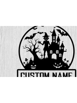 Intra απο ξύλο plywood 3mm-4mm πάχος -  με λέιζερ μεταλλικού τοίχου Halloween Δίασταση 40x50 cm INTRAFABR-101051179